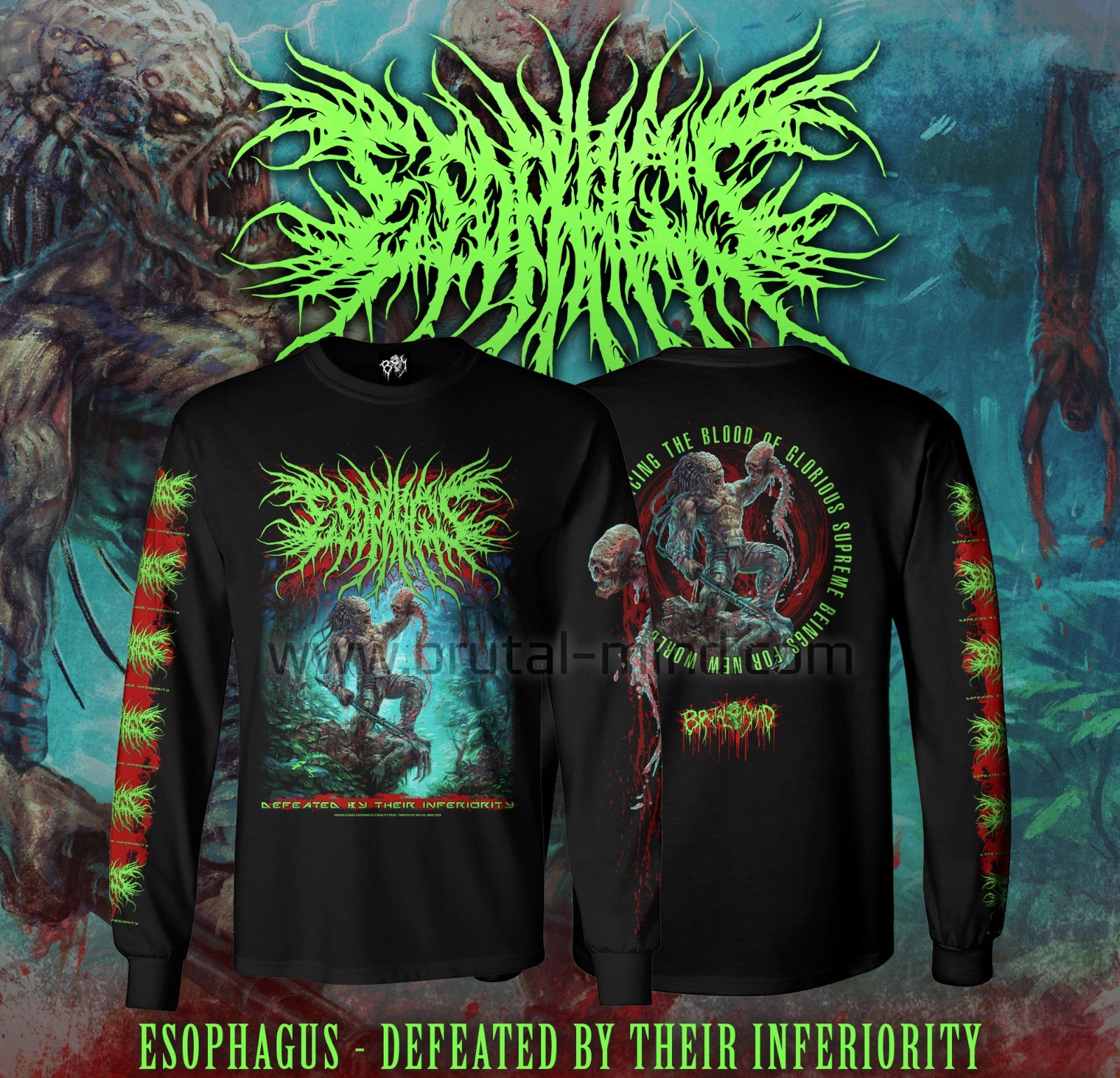 ORIGINAL LONGSLEEVE ESOPHAGUS - Defeated By Their