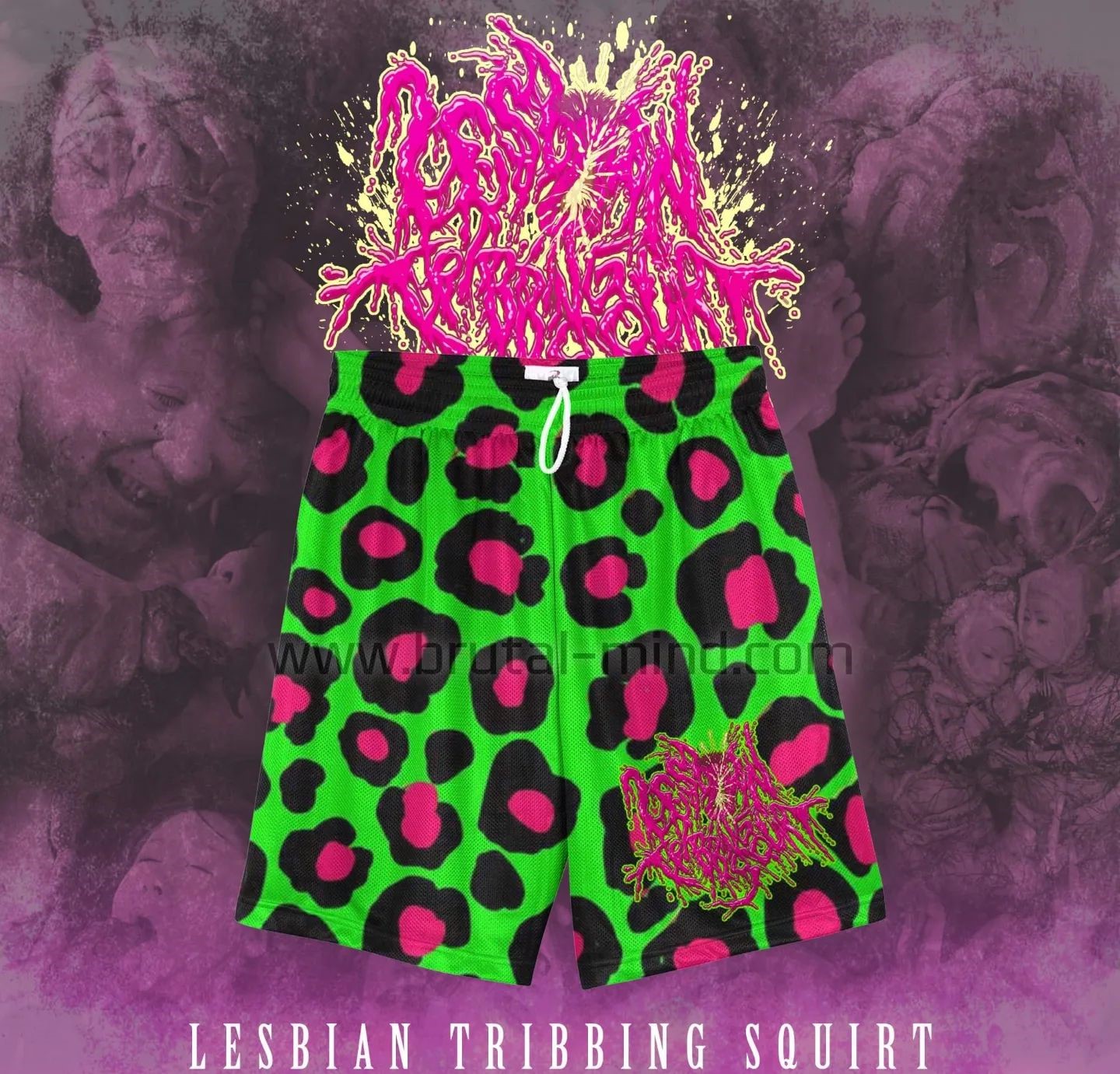 ORIGINAL MENSHORTS LESBIAN TRIBBING SQUIRT - Leopard Green - Ikhtus  Merchandise