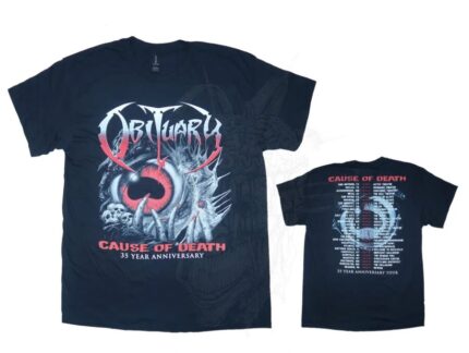 ORIGINAL TSHIRT OBITUARY – CAUSE OF DEATH – 35 Years Anniversary Tour (GILDAN HEAVY COTTON)